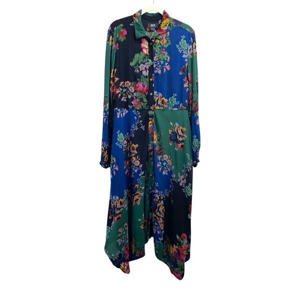 Anthropologie Robin Floral-Print Shirtdress midi dress Size 12 boho‎ spring - Picture 3 of 11